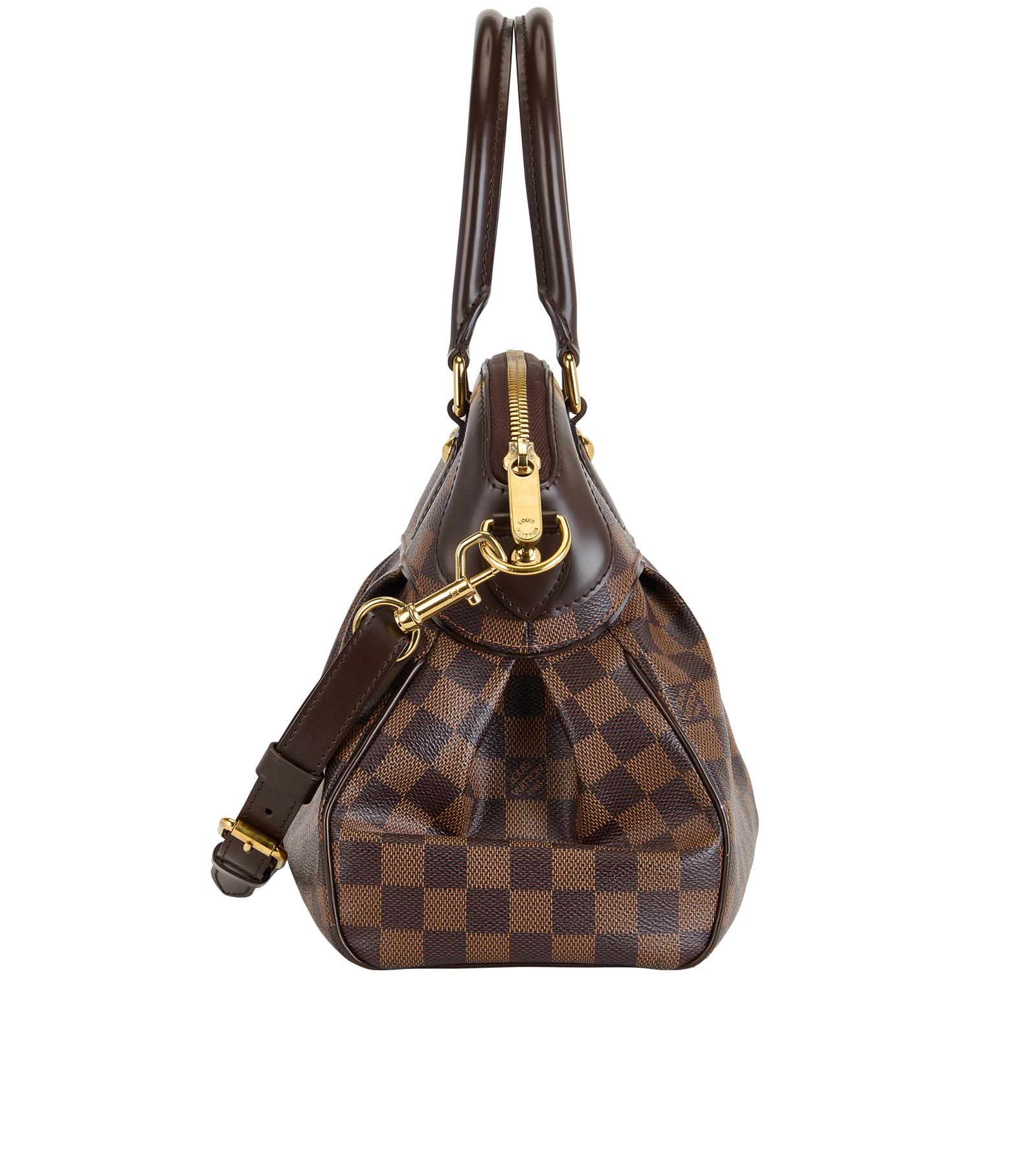 Trevi PM Bag, &pound;795, Handbags, Brown, Canvas, Side view